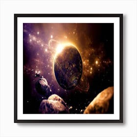 Earth In Space Art Print