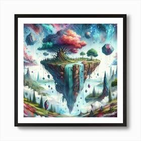 Mystical Floating Island 4 Art Print