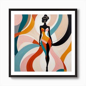 Silhouette Of A Woman Art Print