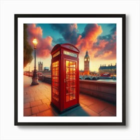 Sunset In London Art Print