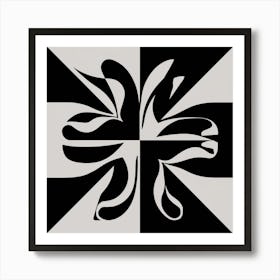 Black and White Abstract Art 406 Art Print