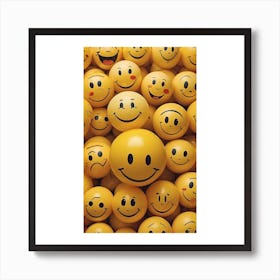 Smiley Faces Art Print