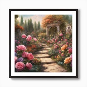 Rose Garden 2 Art Print