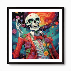 Day Of The Dead Skeleton 1 Art Print