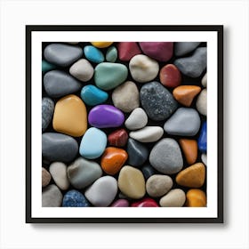 625597 4k ,Colorful Stones Background, Colored Beach Ston Xl 1024 V1 0 1 Art Print