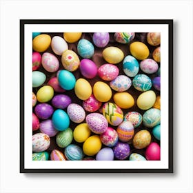 Colorful Easter Eggs 6 Art Print