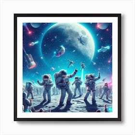 Space Dancers Art Print