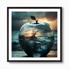 Nature Magic : Earth's Elegance in a Crystal Apple Ballet Art Print