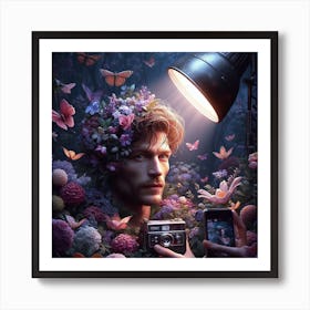 Man In A Forest Art Print