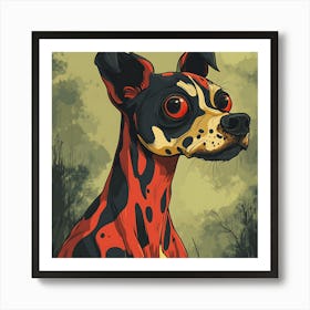 Vintage 80s Nightmarish Dog 7 Art Print