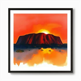 Uluru Art Print