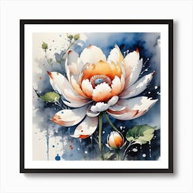 Lotus Flower background Art Print