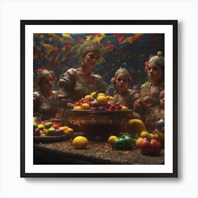 Colombian Festivities Perfect Composition Beautiful Detailed Intricate Insanely Detailed Octane Re (22) Art Print