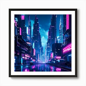 Futuristic City Art Print