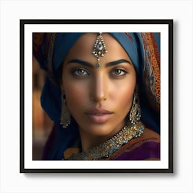 Portrait Of An moroccan Woman Art Print