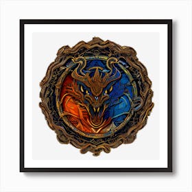 Fire and Water Demon Art Print