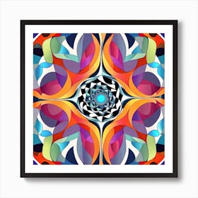 Abstract Mandala 15 Art Print