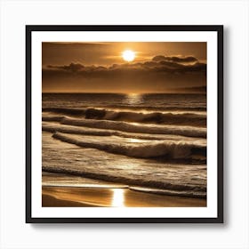 Sunset At The Beach 413 Art Print