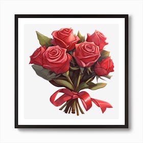 Bouquet Of Roses Art Print