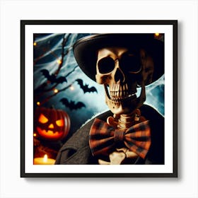 Halloween Skeleton 1 Art Print