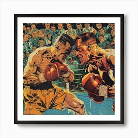 Clash of Titans. Boxing Match Image Art Print