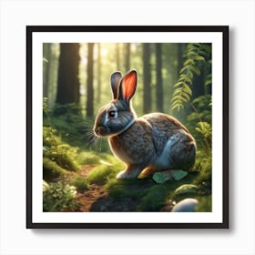 Rabbit In The Forest 92 Art Print