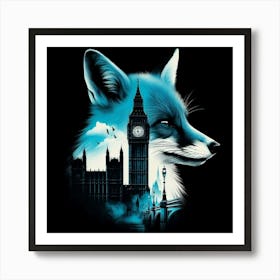 Fox and Big Ben Art Print
