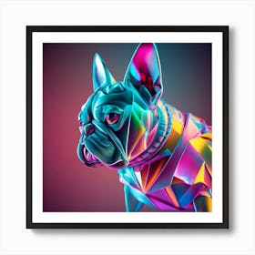 Polygonal French Bulldog Art Print