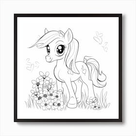 My Little Pony Coloring Pages Art Print