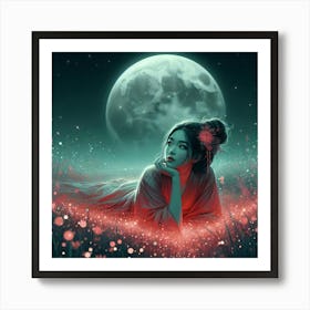 Geisha Creative Illustration Artwork 1 Art Print