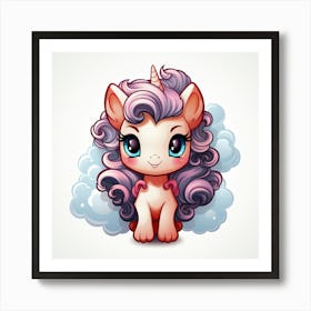 Cute Unicorn 712 Art Print