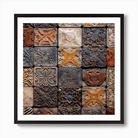 Decorative Tile Wall Art Art Print