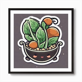 Legumes As A Logo Sticker 2d Cute Fantasy Dreamy Vector Illustration 2d Flat Centered By Tim (6) Art Print
