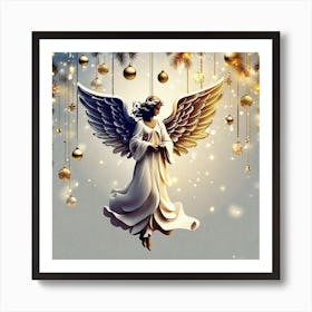 Angel Christmas Wallpaper 7 Art Print