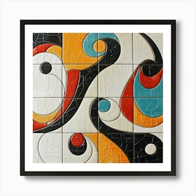 Abstract Mosaic Tile Art Art Print