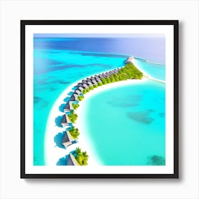 Aerial View Of The Maldives 2 Art Print