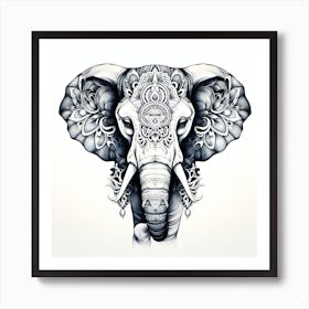 Elephant Series Artjuice By Csaba Fikker 014 Art Print