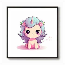 Cute Unicorn 434 Art Print