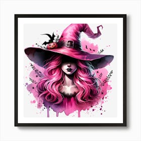 Pink Witch Art Print