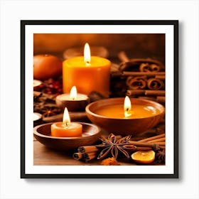 Candles And Spices Art Print