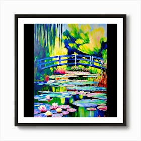 Water Lily Bridge 5 Art Print