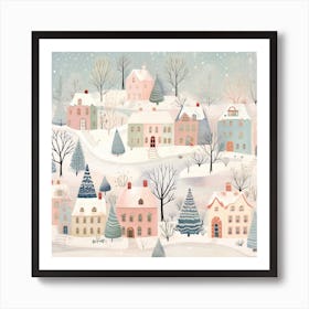 Winter Village 8 Art Print