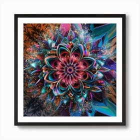 Psychedelic Flower 2 Art Print