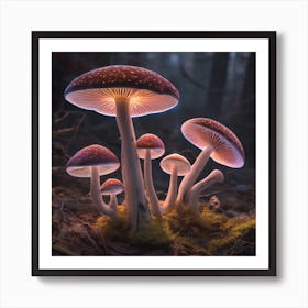 Luminous fungi Art Print