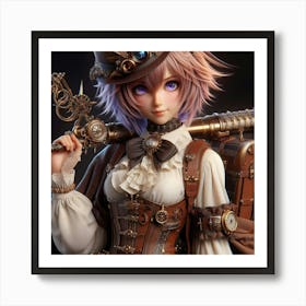 Steampunk Girl 4 Art Print