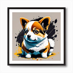 Corgi Painting Art Print