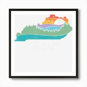 Red River Gorge Kentucky Outdoors State Nature Retro Art Print