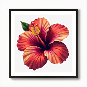 Hibiscus Flower Art Print