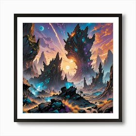 Alien landscape Art Print