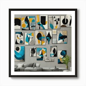 Default Modern Abstract Forms Shapes Unique Design Picasso Sty 2 Art Print